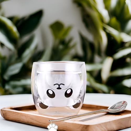 Panda Mug Cute Mugs Glass Double Wall Insulated Glass Espresso Cup