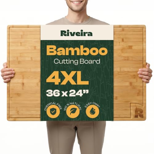 Extra Large Bamboo Cutting Board for Kitchen