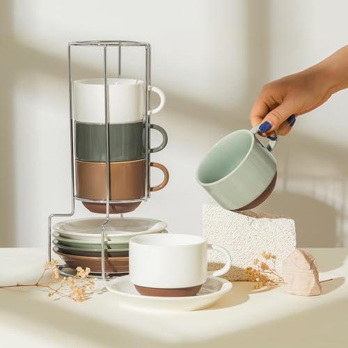 8 Ounce Cappuccino Cups Set of 4 (4 Count)