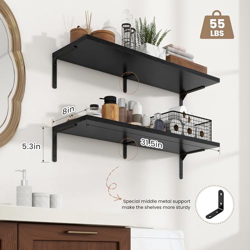 Deep Floating Shelves (2 Count)