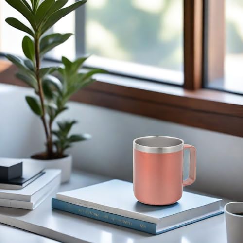 14oz Insulated Stainless Steel Coffee Mug with Lid Bulk 8 Pack (8 Count)
