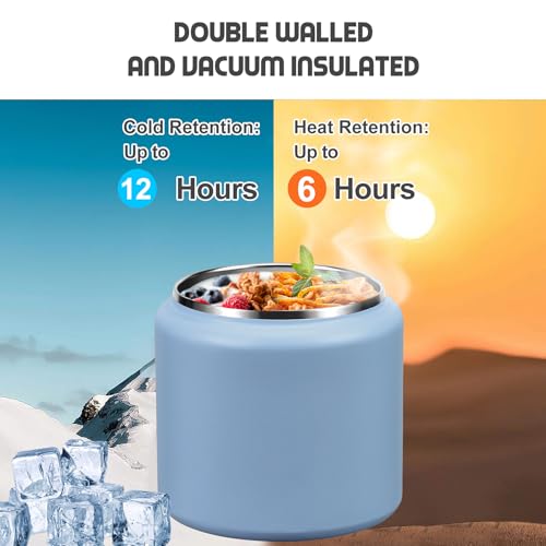 26oz Soup Thermo for Hot Food Kids with Buckle Lid Insulated Vacuum Food Jar Wide Mouth Leakproof Stainless Steel Lunch Container