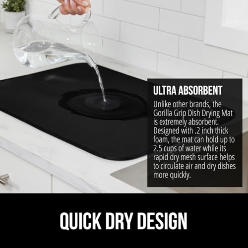 Ultra Absorbent Microfiber Dish Drying Mat (2 Count)