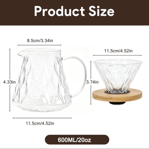 Glass Pour Over Coffee Maker Set