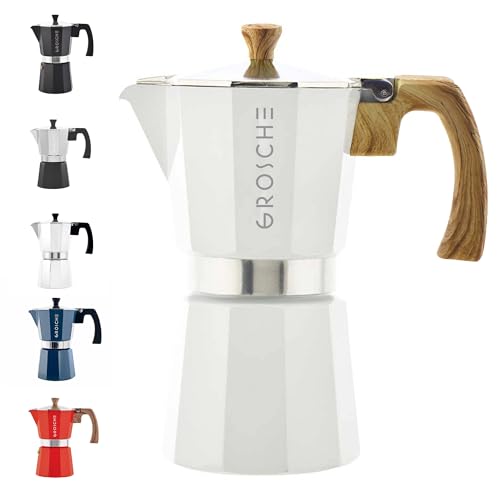 Milano Stovetop Espresso Maker Moka Pot 9 espresso Cup 15.2oz White