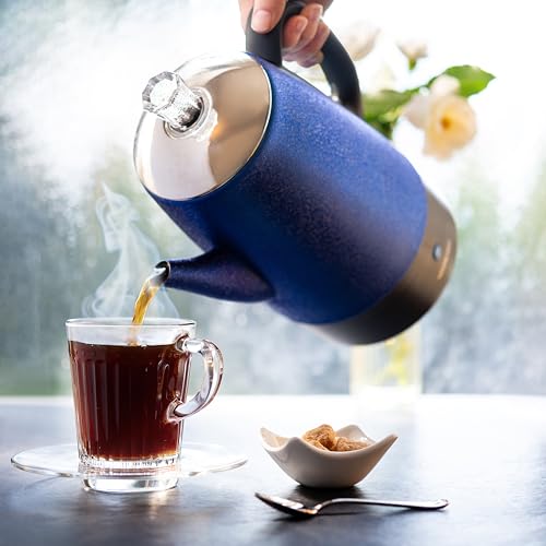 10 Cup Shiny Blue Electric Percolator Coffee Pot (10 Count)