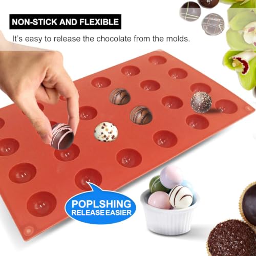 Mini 24 Cavity Semi Circular Silicone Mold (48 Count)