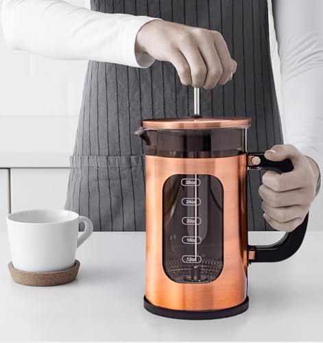 French Press Coffee Maker 8 cups 34 oz 304 Stainless Steel Coffee Press with 4 Filter Screens