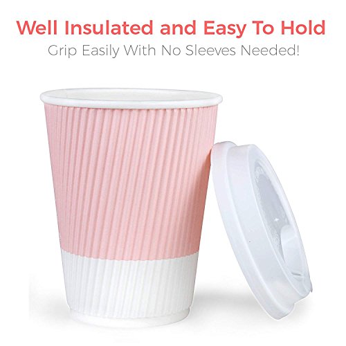 Disposable Coffee Cups With Lids (80 Count)