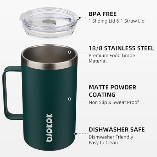25oz Insulated Coffee Mug with Handle