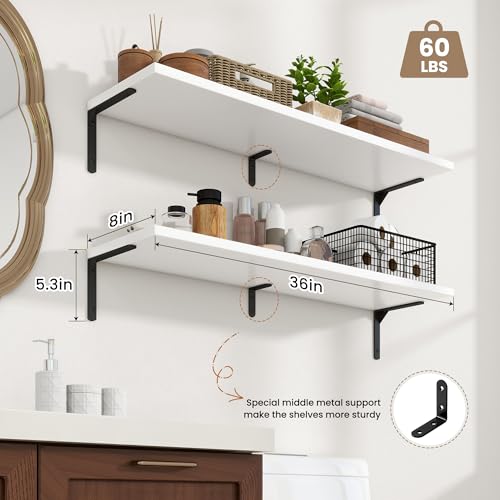 Deep Floating Shelves (2 Count)