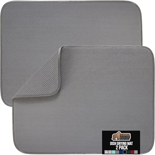 Ultra Absorbent Microfiber Dish Drying Mat (2 Count)