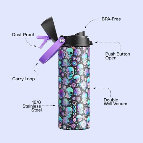 Insulated Water Bottle with Straw