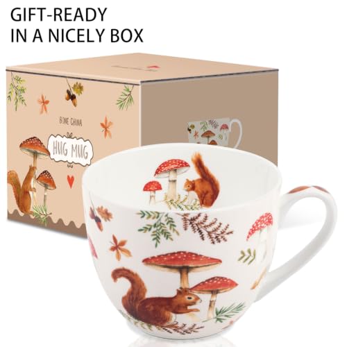 Autumn Squirrel Hug Mug