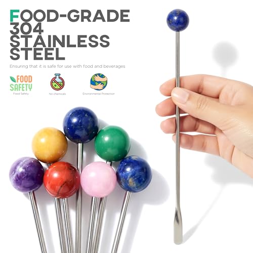 6 Pcs 7.5'' Metal Stir Sticks