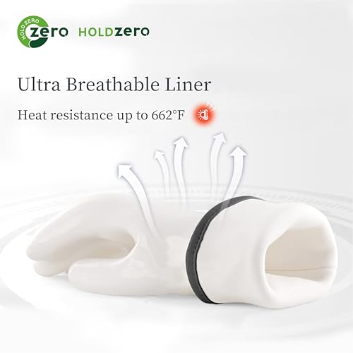 Heat Resistant Oven Gloves for Kitchen Baking Food Contact Grilling Gloves White