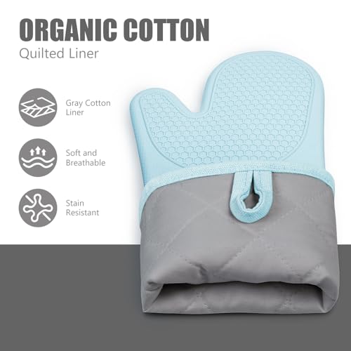 Silicone Oven Mitts and Pot Holders Sets