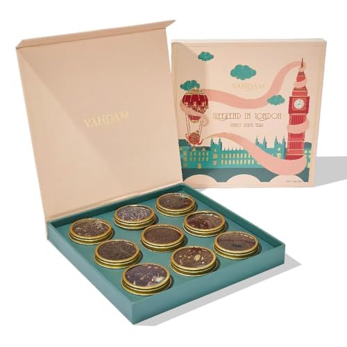 Weekend in London Tea Gift Set Travel Edition Gift Box (9 Count)