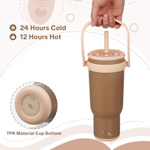 40 oz Tumbler with Handle and Straw