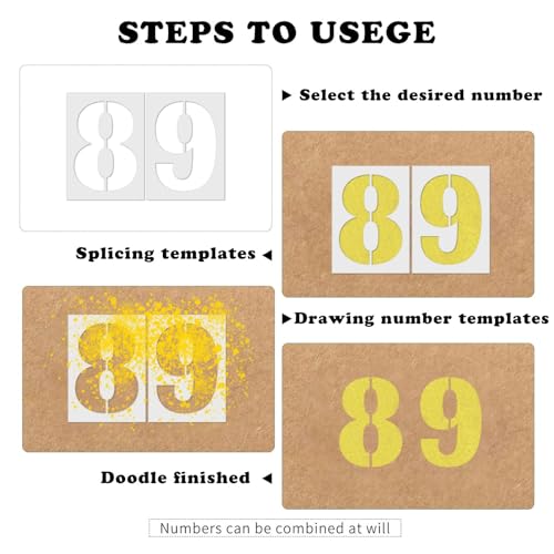 18 Inch Number Stencils Set (10 Count)