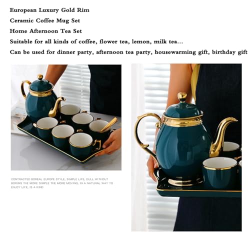 Tea Cups and Tray Set of 14 Pieces