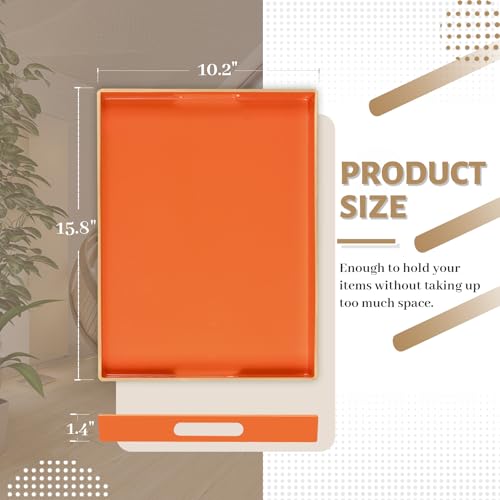 Orange Decorative Tray for Coffee Table
