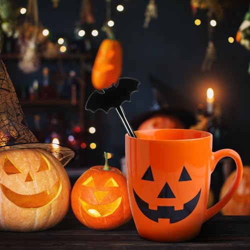 30 Pcs Halloween Swizzle Sticks Bat Fall Drink Stirrers