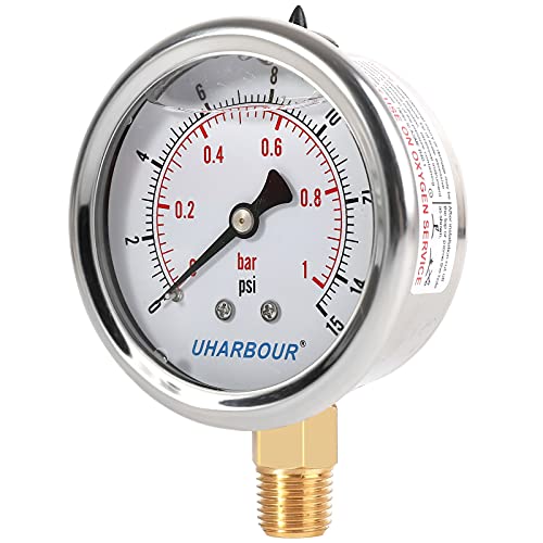 Glycerin Low Pressure Gauge 15psi