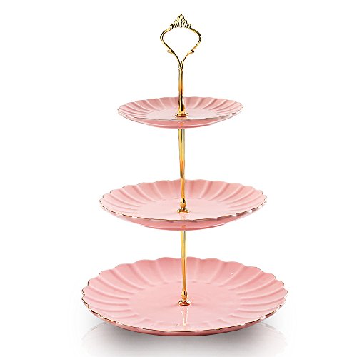 Sweejar 3 Tier Ceramic Cake Stand Wedding