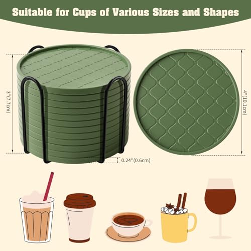 Coasters Drink Coasters Set of 8 with Holder (8 Count)