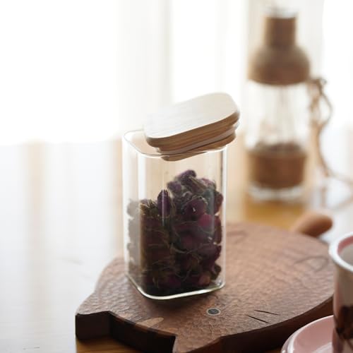 Glass Food Storage Jars Square 8oz (12 Count)