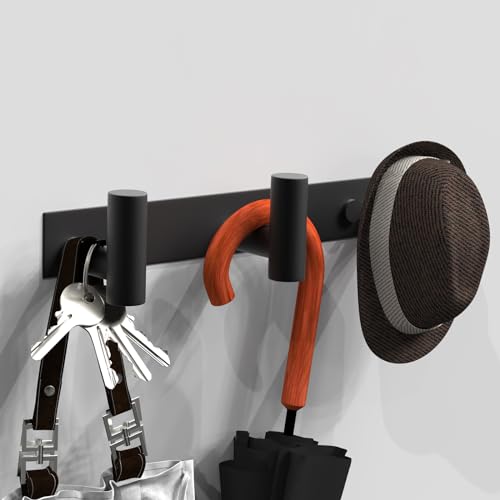 Black Hat and Coat Wall Mount Rack