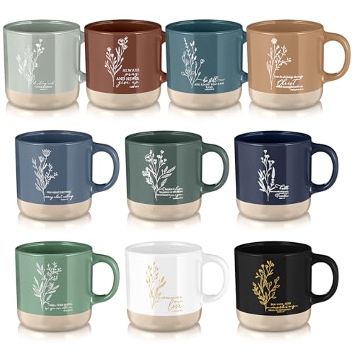 10 Pcs Christian Mugs Bulk for Women Gifts (10 Count)