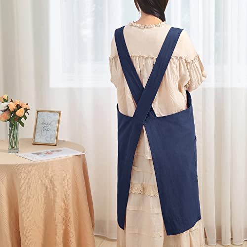 Soft Cotton Linen Apron for Women