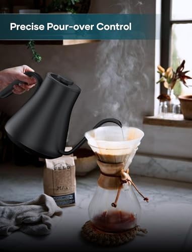 Gooseneck Electric Kettle with ±1℉ Temperature Control 0.9 Liter