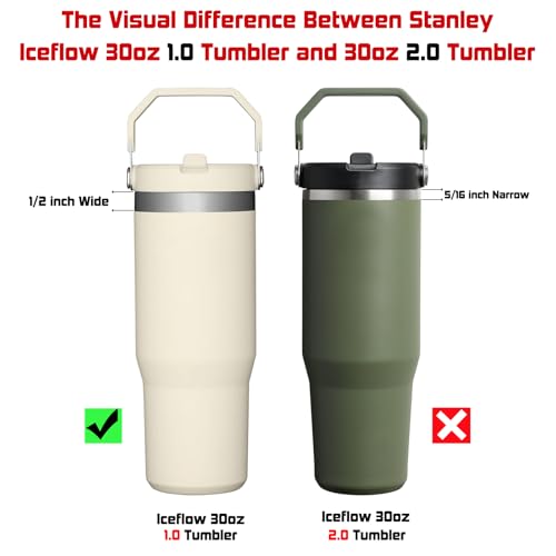 Stainless Steel Straws Compatible with Stanley Iceflow 30oz Flip Tumbler (6 Count)
