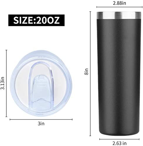 20 oz Skinny Tumblers Bulk Set (12 Count)