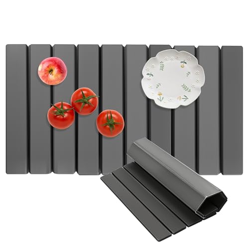 Stone Drying Mat For Kitchen Counter 24"x16" Foldable Super Absorbent Non