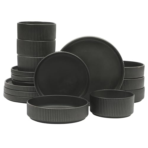 Deerfield 16 Piece Stoneware Dinnerware Set