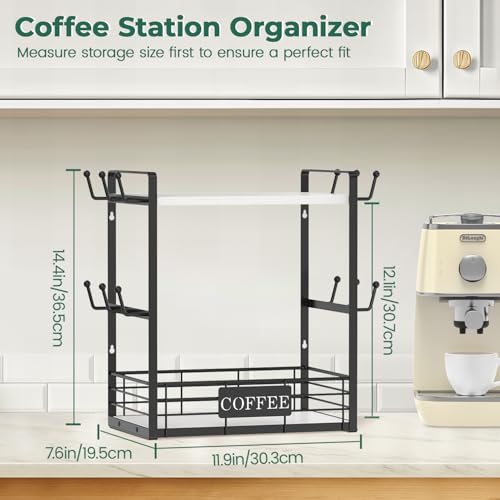 Coffee Mug Cup Holder Tree Bar Station Organizer