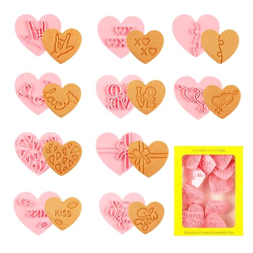 10 Pcs Heart Cookie Cutter Set (10 Count)
