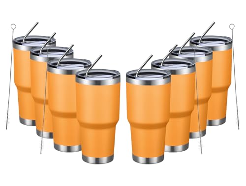 30oz Insulated Tumbler With Lids and Straws (8 Count)