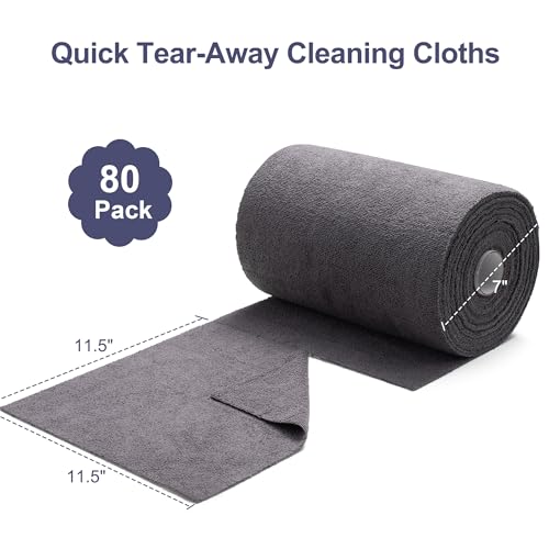 Microfiber Cleaning Cloth Roll (80 Count)