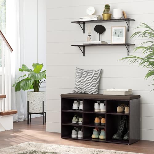 Wall Shelves 23.6" Long Floating Shelves with Metal Brackets (2 Count)