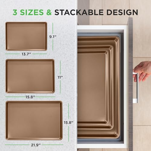 3 Piece Nonstick Baking Pans Set