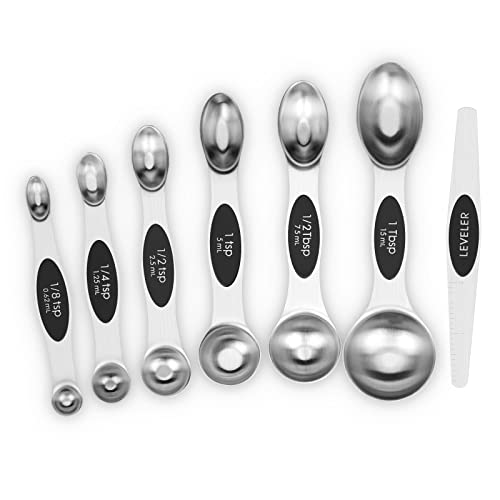7 PCS Black Magnetic Measuring Spoons Set