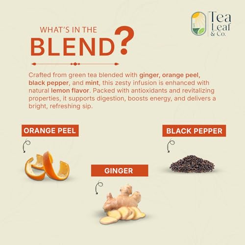Tealeaf & Co. Lemon Ginger Green Tea with Ginger (50 Count)