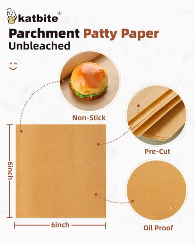300Pcs 6x6 Inches Patty Paper (1000 Count)