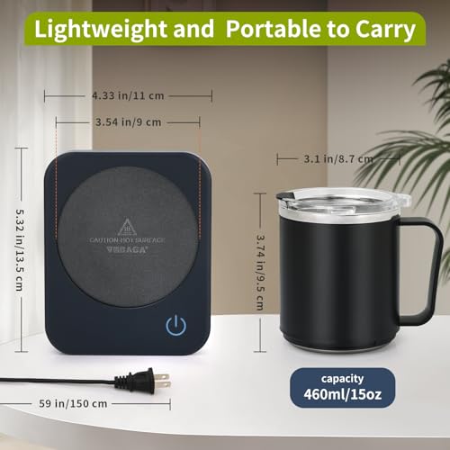 Coffee Mug Warmer Set with Auto Shut Off