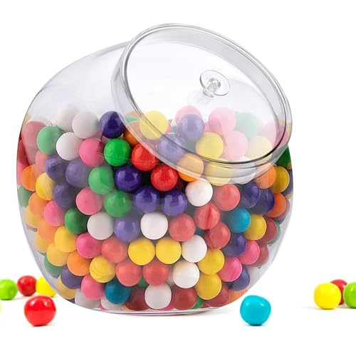 Clear Slanted Plastic Storage Jar with Lid